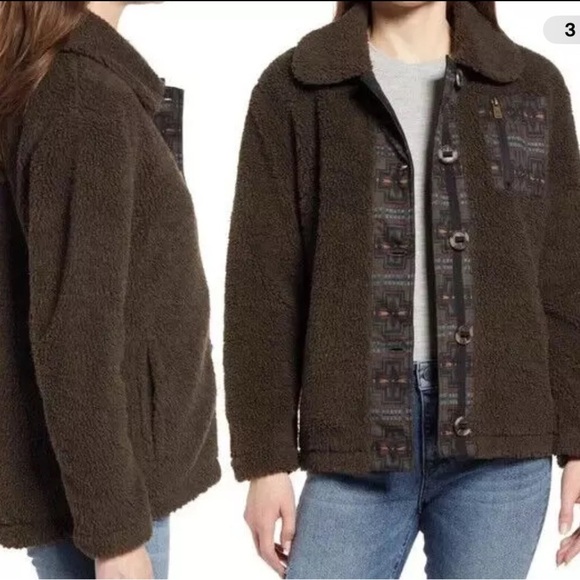 Pendleton Larkspur Sherpa Jacket Medium Aztec design - Picture 4 of 16